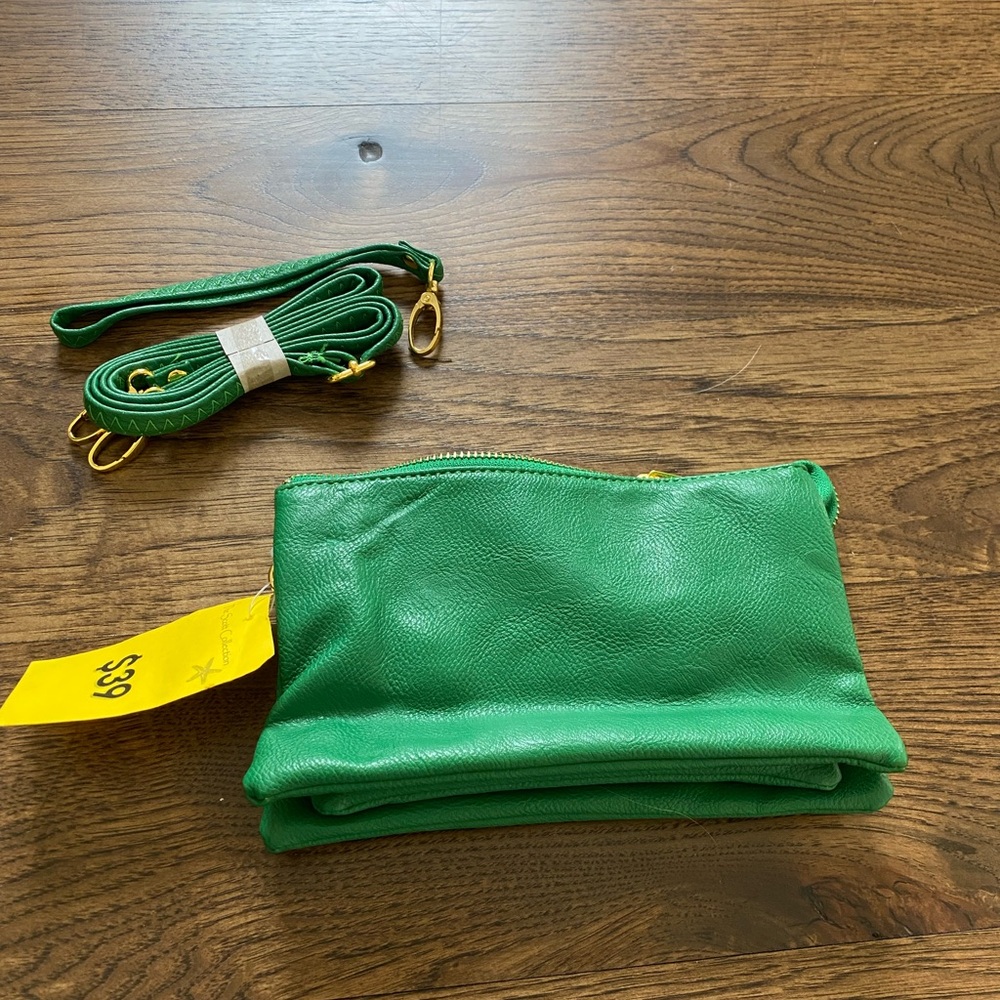 Green Leather Crossbody Bag
